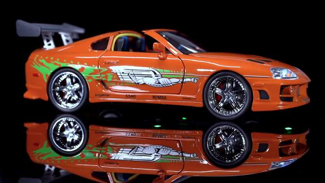 Fast &#38; Furious 1:18 Scale Toyota Supra Die-cast Vehicle with Brian Figure, 2 of 10, play video