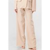 Slickblue Women's Semi Formal Blazer and Wide Leg Pants Set, Loose Fit Stretch Woven, Taupe, Size S - 3 of 4