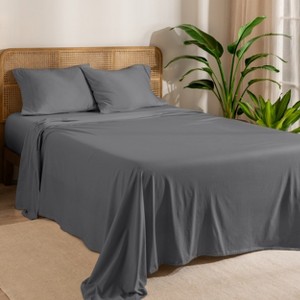 Bare Home Organic Cotton Jersey Sheet Set - 1 of 4