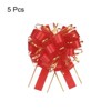 Unique Bargains Christmas Wedding Car Basket Gift Wrapping Big Pull Bow 5 Pcs - 3 of 4