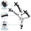 Mount-It! Full-Motion Triple Monitor Desk Mount, Holds up to 14.8 Lbs. - Silver - 3 of 4