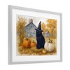 Stupell Industries Witch Cat Autumnal Farm Framed Print Under Glass Art, Gray, 20" x 14" - 2 of 4