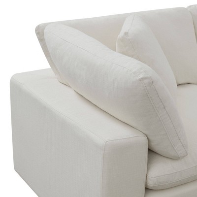 Haven Beige Linen 3-Piece Sectional Sofa with Removable Cushions