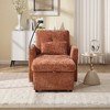 KWPZQEB Modern Recliner Chair, Upholstered Leisure Chair with Phone Bracket & Pillow, Reclining Sofa Chair with Storage for Living Room - 3 of 4