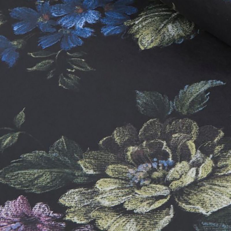 Muse Black and Multicolor Floral Paste the Wall Wallpaper, 4 of 5