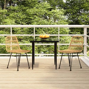 vidaXL 3 Piece Patio Dining Set Poly Rattan - 1 of 4