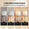 ROTTOGOON Gold Table Lamps for Bedroom Set of 2 with Nightlight, Modern Bedside Lamp with 2 USB A+C Charging Port, LED Bulbs Included - 2 of 4