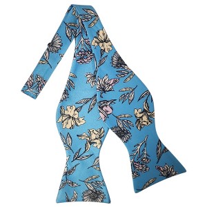 Men's Floral Printed 2.75" x 4.75" Adjustable 16" - 21" Self-Tie Bow Tie - 1 of 4