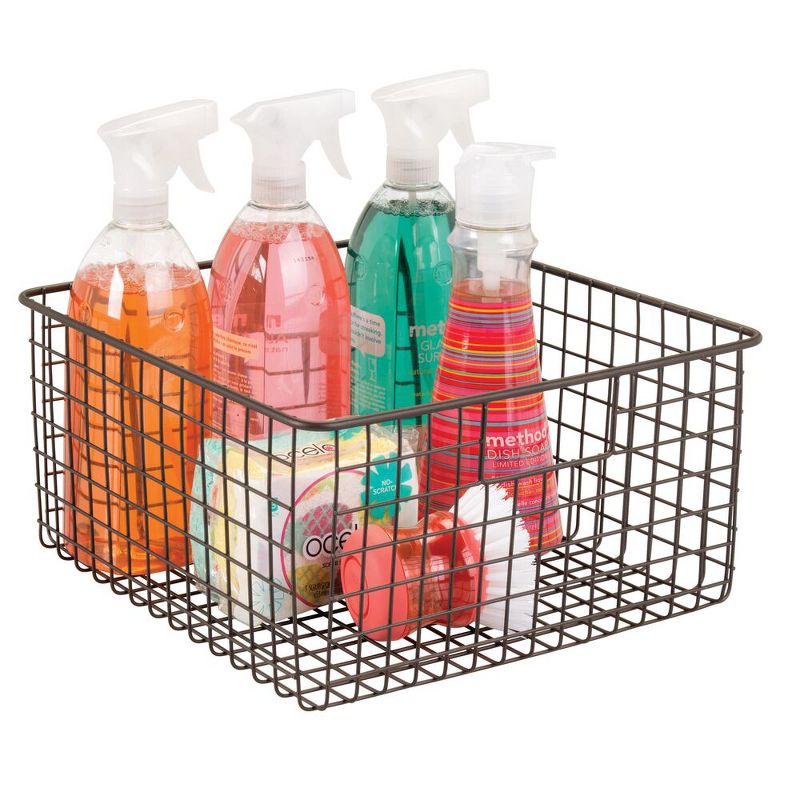 mDesign Metal Wire Food Organizer Basket with Built-In Handles - 12 x 12 x 6, 5 of 6