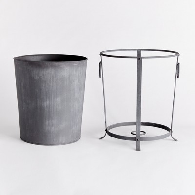 Large Aged Zinc Iron Outdoor Planter