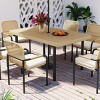 7 Pieces Wicker Outdoor Patio Dining Set,Wicker Garden Dining Table and Chairs Set,Rattan Dining Set with Cushions and Umbrella Hole-Coolbibila - 2 of 4