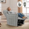 37'' Power Lift Recliner Chair, Round Plush Faux Fur Footrest,Sturdy for Living Room&Bedroom - 2 of 4