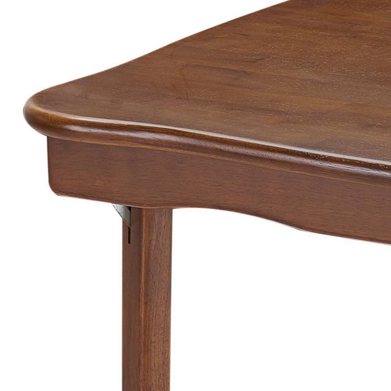 Scalloped Edge Folding Card Table Fruitwood - Stakmore, 4 of 5