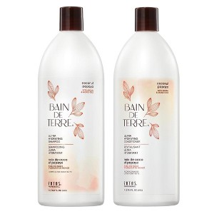 Bain de Terre Coconut Papaya Ultra Hydrating Shampoo & Conditioner (33 oz XXL LITER DUO SET KIT) - 1 of 4