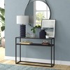 Hudson and Canal 25" Tall Glass Bubble Body Table Lamp with Fabric Shade - 3 of 4