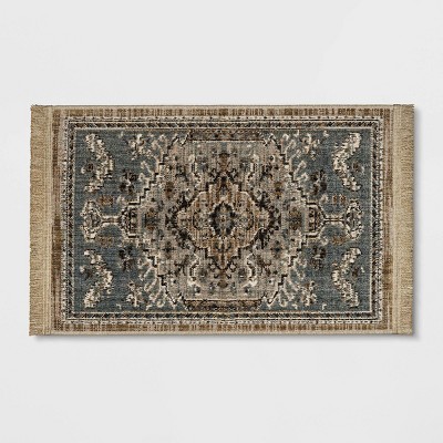 Floral Woven Rug Rust/Green - Threshold™