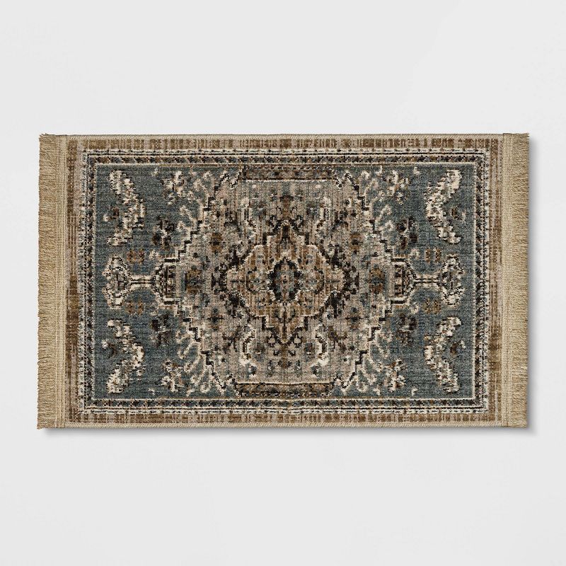 Floral Woven Rug Rust/Green - Threshold&#153;, 1 of 18