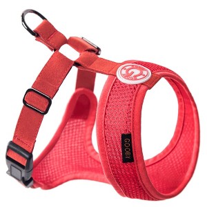 Gooby Freedom Harness II, Choke Free Mesh Harness for Small Dogs with Microsuede Straps, Red, X - 1 of 1