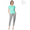 Aeropostale Womens Striped Cocoon Embellished T-Shirt, Green, X-Small - 3 of 3