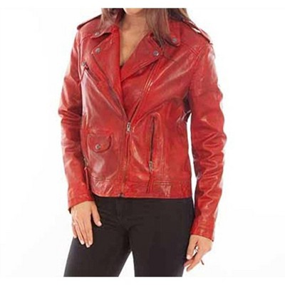 Women's Vintage Lambskin Leather Jacket - Scully