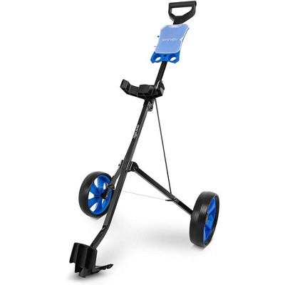 SereneLife 2-Wheel Lightweight Foldable Golf Push Cart - SLGCX5