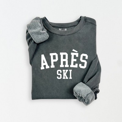Simply Sage Market Women's Lightweight Garment Dyed Graphic Sweatshirt Apres Ski University