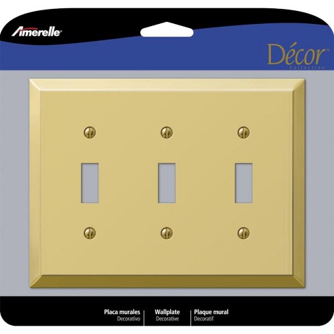 Amerelle Contemporary Unfinished Beige 1 Gang Wood Duplex Outlet Wall Plate  1 Pk : Target