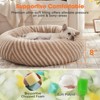 JOEJOY Round Dog Bed with Anti-Slip Bottom & Removable Cover,Rabbit Fur and Teddy Fabric with Drawstrings - 3 of 4
