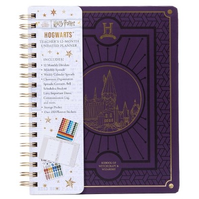 Harry Potter: Hogwarts Teacher's 12-Month Undated Planner - by  Insights (Hardcover)
