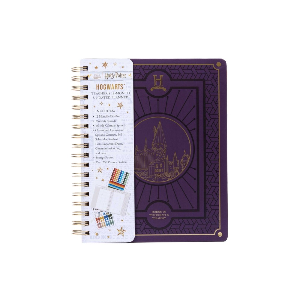 Harry Potter: Hogwarts Teachers 12-Month Undated Planner - by Insights (Hardcover)