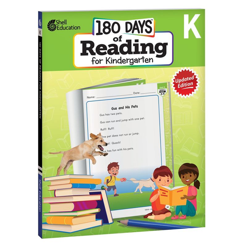Shell Education 180 Days Reading, Spelling, Language, & Math Grade K: 4-Book Set, 2 of 3