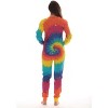 #followme Womens Henley Thermal Bodysuit | Buffalo Plaid, Tie Dye, & Printed PJ Union Suit Loungewear - 3 of 3