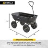 Gorilla Carts Poly Garden Dump Cart with Easy to Assemble Steel Frame, Camping Beach Wagon w/Quick Release System, 600 Pound Capacity, & 10 Inch Tires - 2 of 4