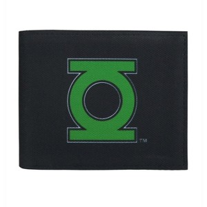 Mens Green Lantern Symbol on Black Bi-Fold Wallet - 1 of 3