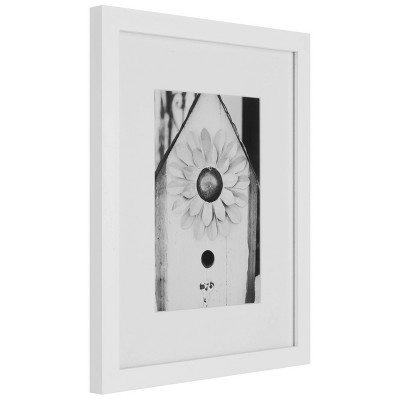 White Wood Matted Wall Picture Frame Kit, 7 Pieces
