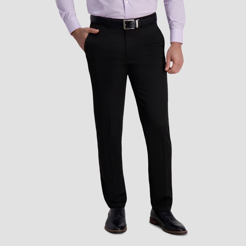 Haggar H26 Men's Flex Series Slim Fit Dress Pants - Black, 1 of 7