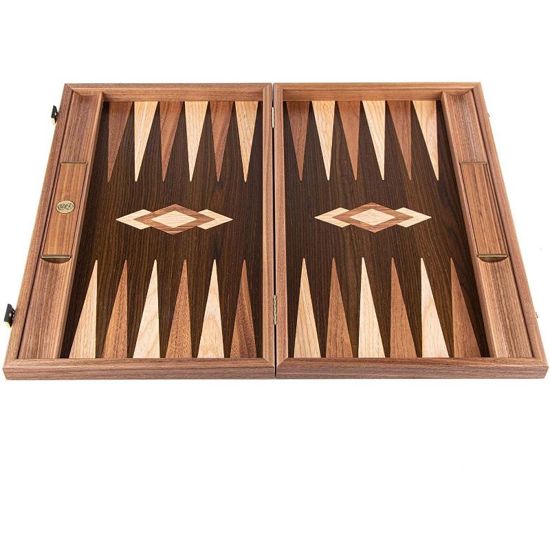 WE Games Luxury Walnut Tree-Trunk Backgammon Set - 19 inches - Handcrafted in Greece, 2 of 6