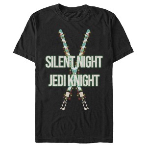 Men's Star Wars Christmas Silent Night Jedi Knight T-Shirt - 1 of 4