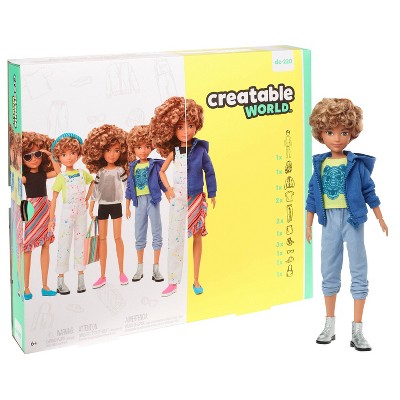 Creatable World Deluxe Character Kit Customizable Doll - Blonde Curly Hair