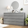 CIPACHO Grey Mid Century Modern Dresser for Bedroom – 12 Drawers & Hidden Handle - 4 of 4