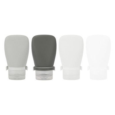 Unique Bargains Squeezable Silicone Pump Bottle for Travel Outdoors 60ml 4 Pcs