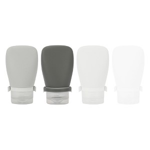 Unique Bargains Squeezable Silicone Pump Bottle for Travel Outdoors 60ml 4 Pcs - 1 of 4