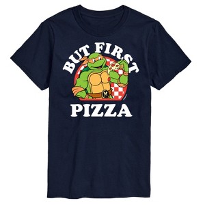 Men's - Teenage Mutant Ninja Turtles - But First Pizza Short Sleeve Graphic T-Shirt - 1 of 4