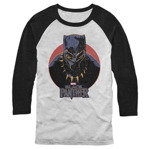 Men's Marvel Black Panther Retro Baseball Tee - 1 of 4