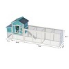 Chicken Coop with Nesting Box and Free-Range Door Large Outdoor Poultry Cage with Sliding Tray for Easy Cleaning for Chicken,Ducks-The Pop Home - 4 of 4
