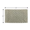 Knightsbridge Luxurious Block Pattern High Quality Year Round Cotton With Non-Skid Back Bath Rug, Sage - 2 of 4