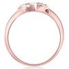 Pompeii3 1/3CT Diamond Two Stone Forever Us Heart Ring in White, Yellow, or Rose Gold - 3 of 4