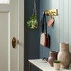 Metal and Faux Marble 4 Hooks Gold - Threshold™: Wall Mounted Decorative Hook Rack, Iron, Coat Rack, 18" Length - 2 of 3