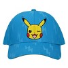 Pokemon Pikachu Winking Face Men's Blue Baseball Cap - 2 of 4