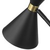 Globe Electric 62" Matte Black Floor Lamp with Matte Brass Accents: ETL Listed, Metal Shade, Rotary Switch - 3 of 4